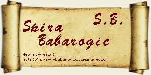 Spira Babarogić vizit kartica